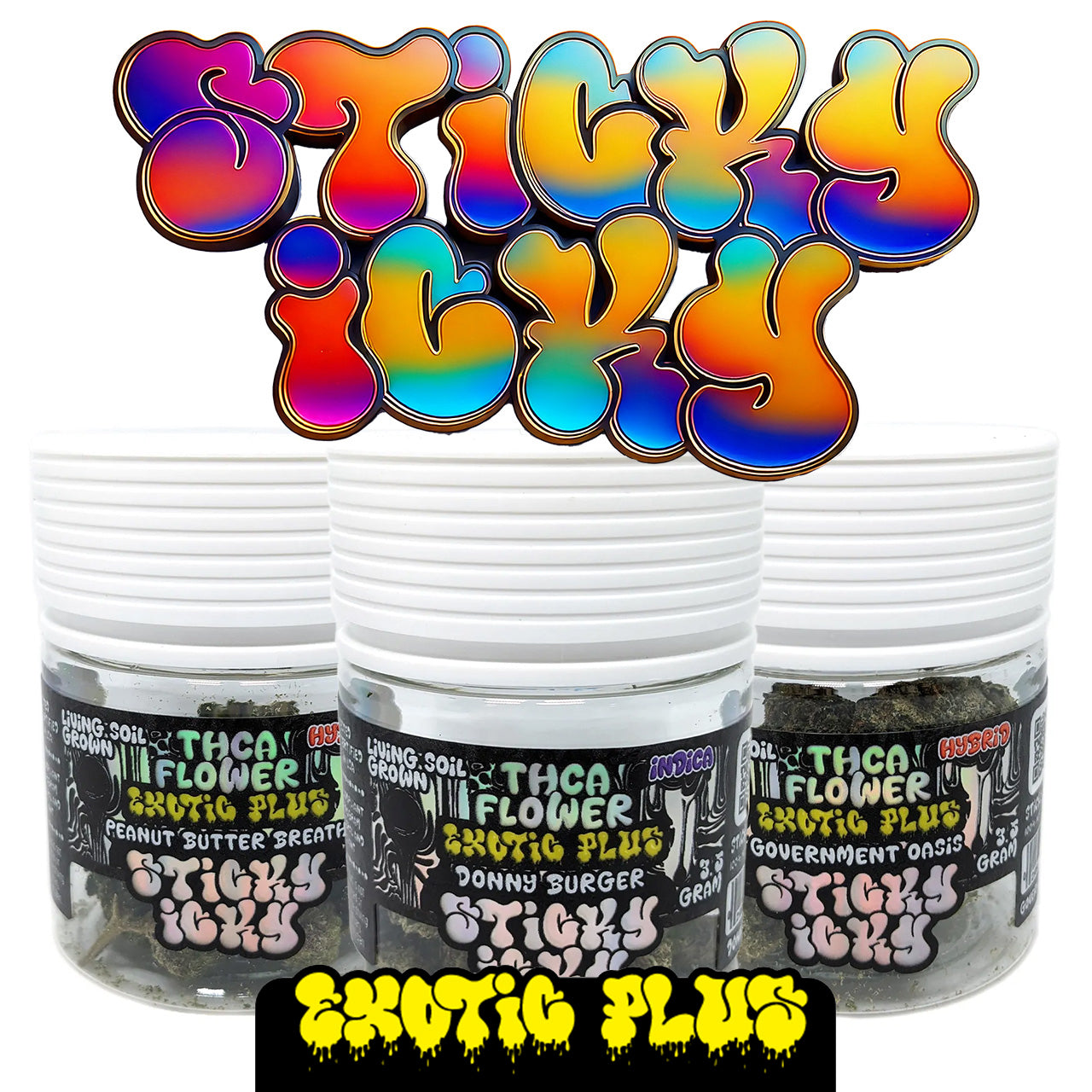 Sticky Icky - THCA Exotic Plus Flower 3.5g Sticky Icky - THCA Exotic Plus Flower 3.5g